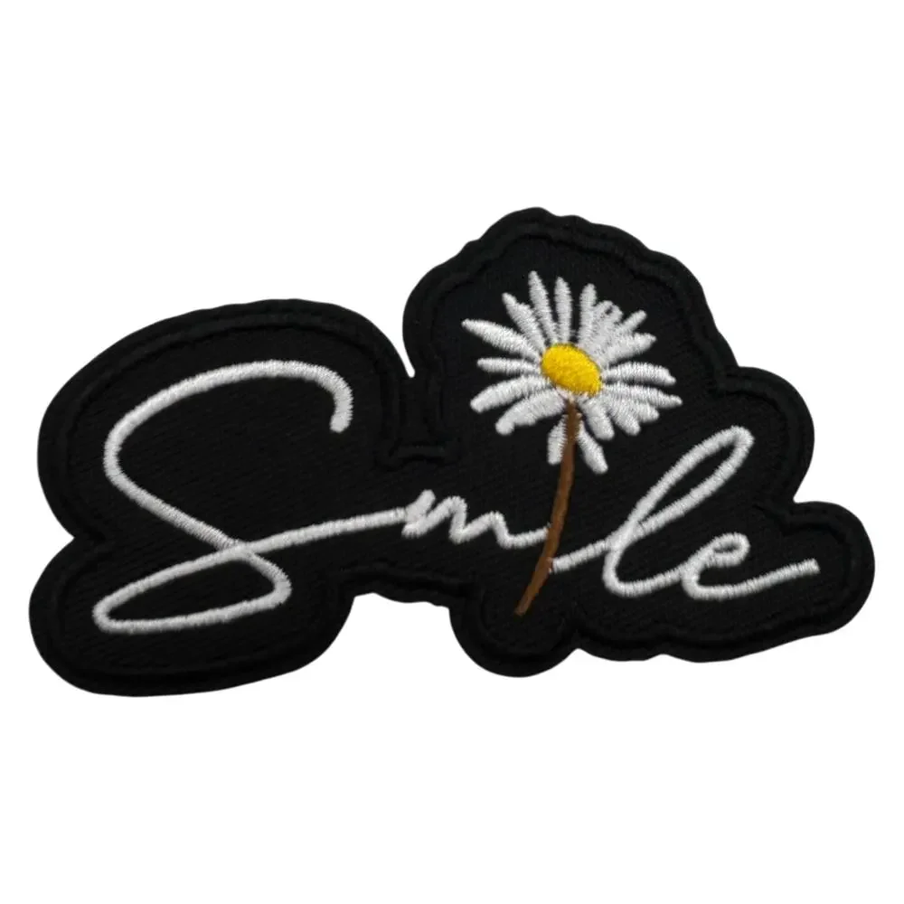 Smile with Daisy Iron On Patch